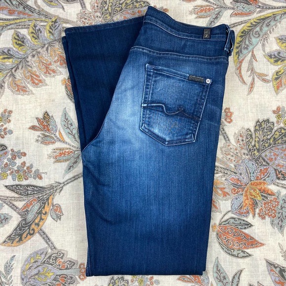 7 For All Mankind Other - 7 for All Mankind Mens Slouchy Distressed Blue Button Jeans 30